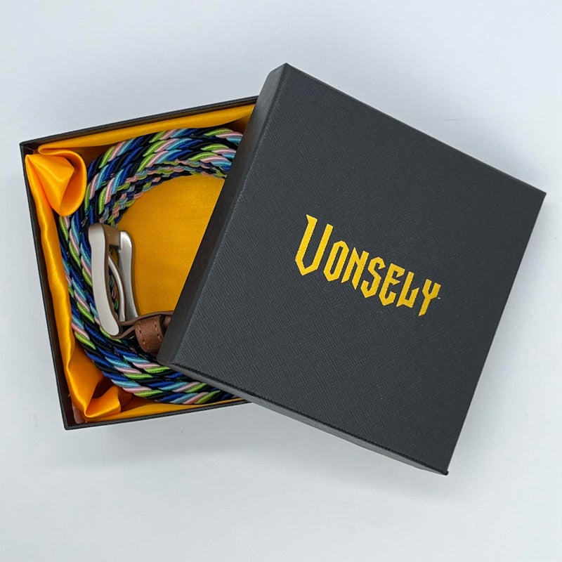 VONSELY Stretch Belt, Elastic Belts Braided Fabric Belt Colorful Woven Belts (V1) - Image 5